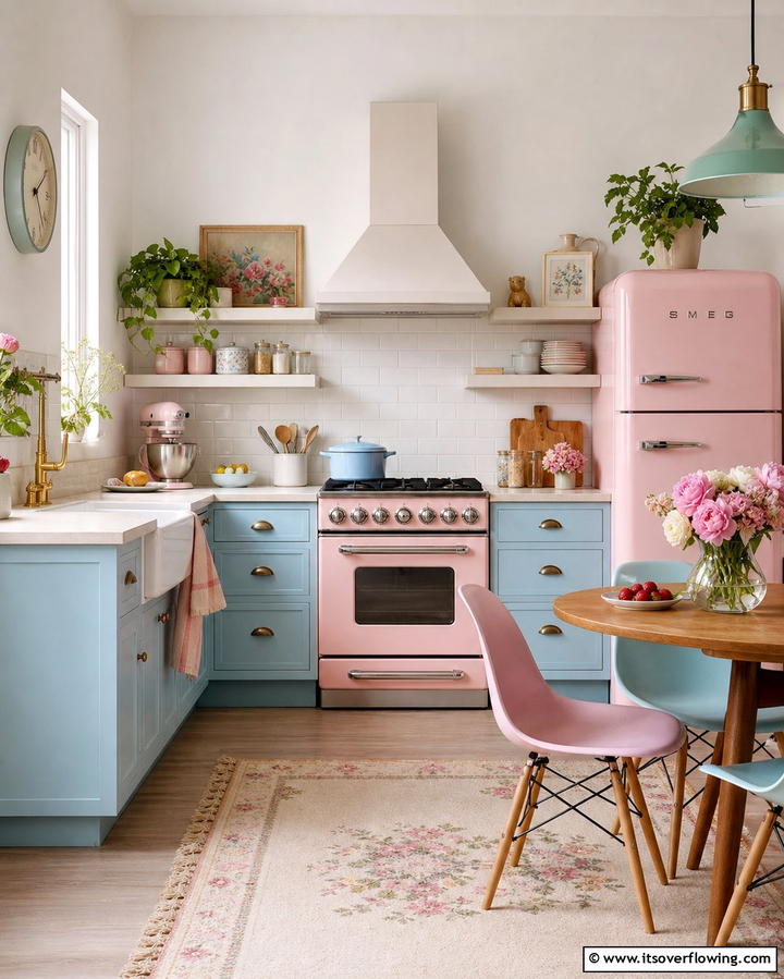 Pastel Color Schemes - 25 Retro Kitchen Ideas for a Vintage Vibe