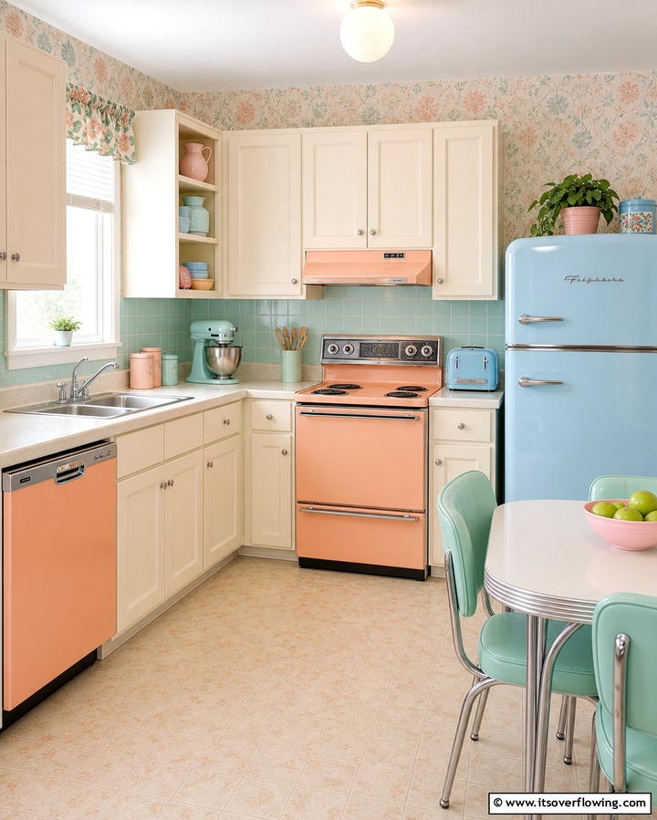 Pastel Colored Appliances - 25 1980s Kitchen Ideas for a Retro Revival