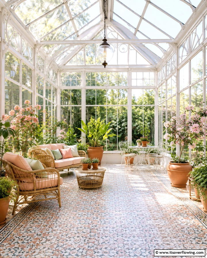Pastel Conservatory Glow - 30 Soothing Pastel Room Ideas for a Calming Home Ambiance