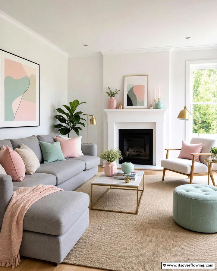 Pastel Decor Accents for Small Touches - 25 Pastel Living Room Ideas for a Soft and Cozy Space