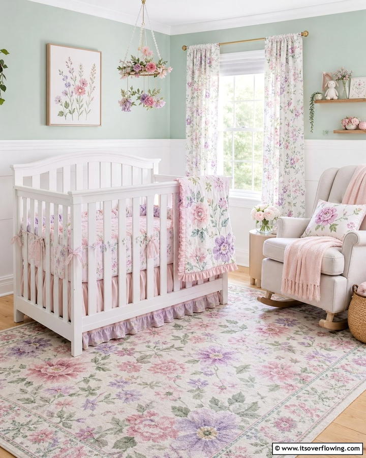Pastel Floral Bedding - 20 Floral Nursery Ideas for a Blooming Baby Room