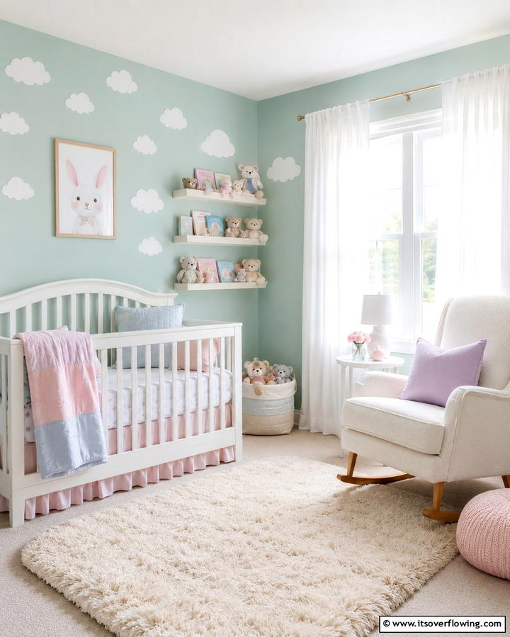 Pastel Nursery Nook - 30 Soothing Pastel Room Ideas for a Calming Home Ambiance