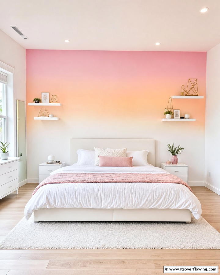 Pastel Ombre Walls - 20 Pastel Bedroom Ideas for a Soft and Serene Space