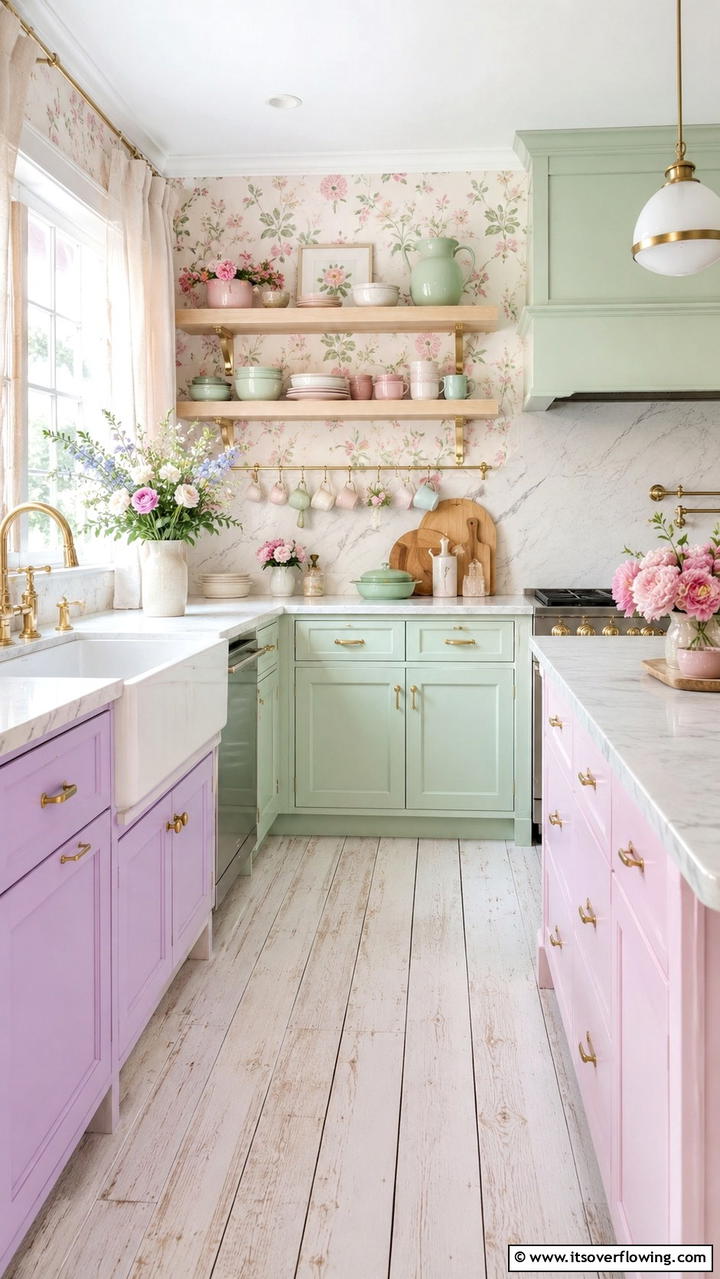 Pastel Palette Inspiration - 30 Cottage Kitchen Ideas for Cozy, Charming Farmhouse Style