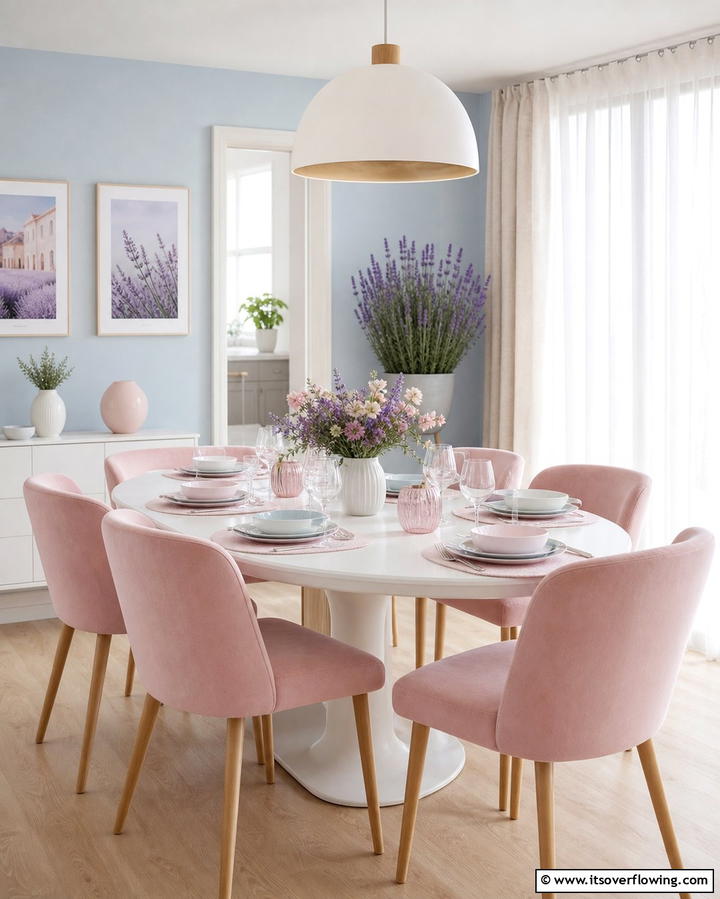 Pastel Palette for a Soft Ambience - 25 Vibrant Colorful Dining Room Ideas for a Fun Space