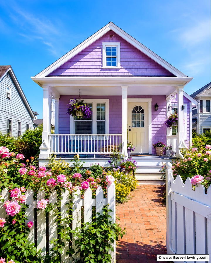 Pastel Purple for a Playful Vibe - 25 Purple House Exterior Ideas for a Unique Curb Appeal