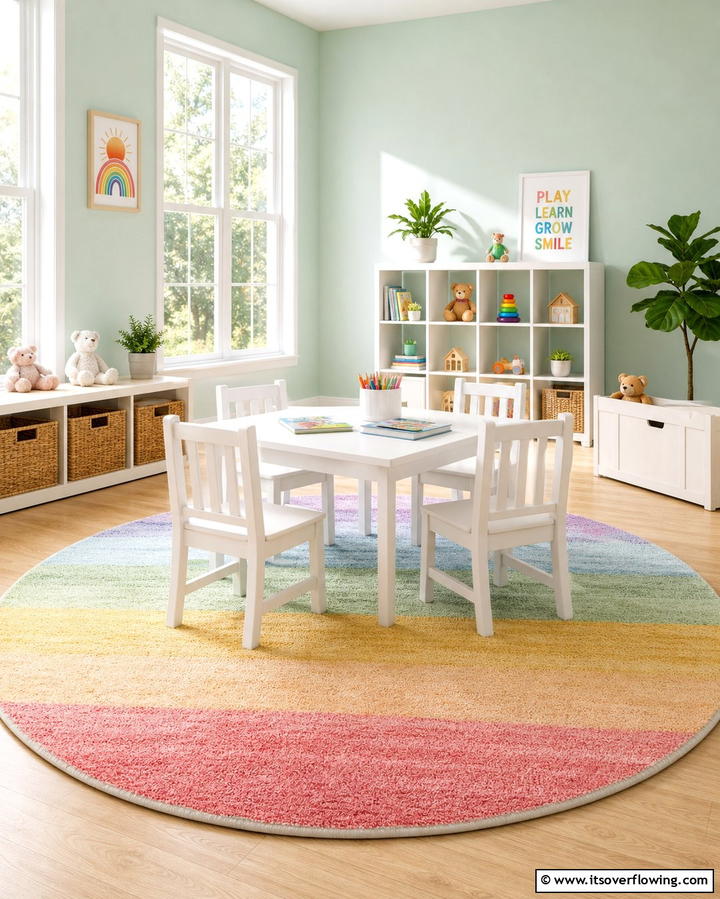 Pastel Rainbow Rugs - 25 Unicorn Bedroom Ideas for a Magical Space