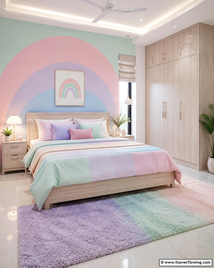 Pastel Rainbow Themes - 25 Rainbow Bedroom Ideas to Brighten Up Your Space