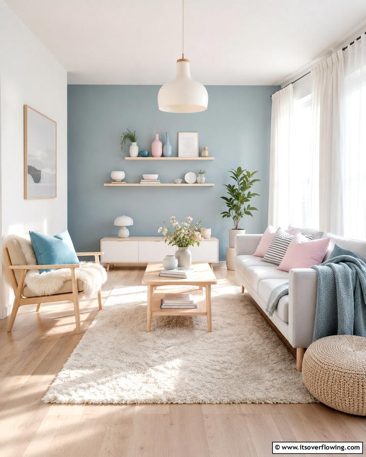 Pastel Scandinavian Simplicity - 30 Soothing Pastel Room Ideas for a Calming Home Ambiance