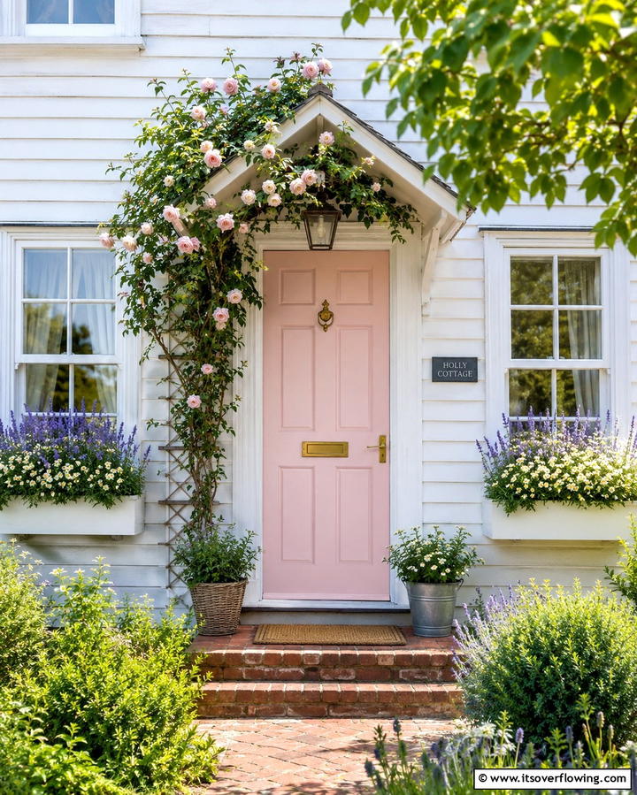 Pastel Serenity - 25 Door Painting Ideas to Add Personality to Your Home
