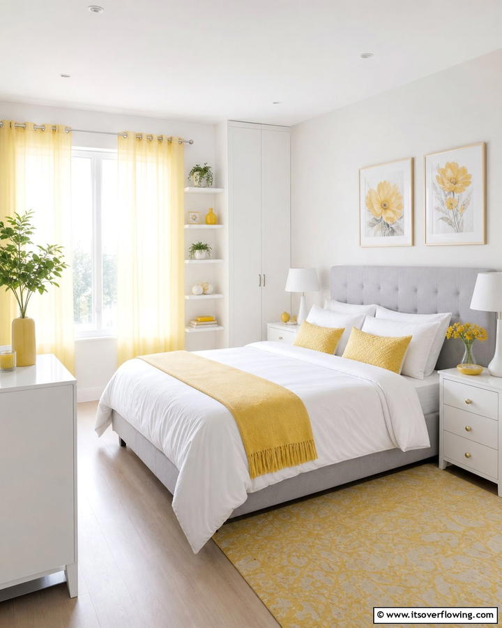 Pastel Yellow Accents - 20 Pastel Bedroom Ideas for a Soft and Serene Space