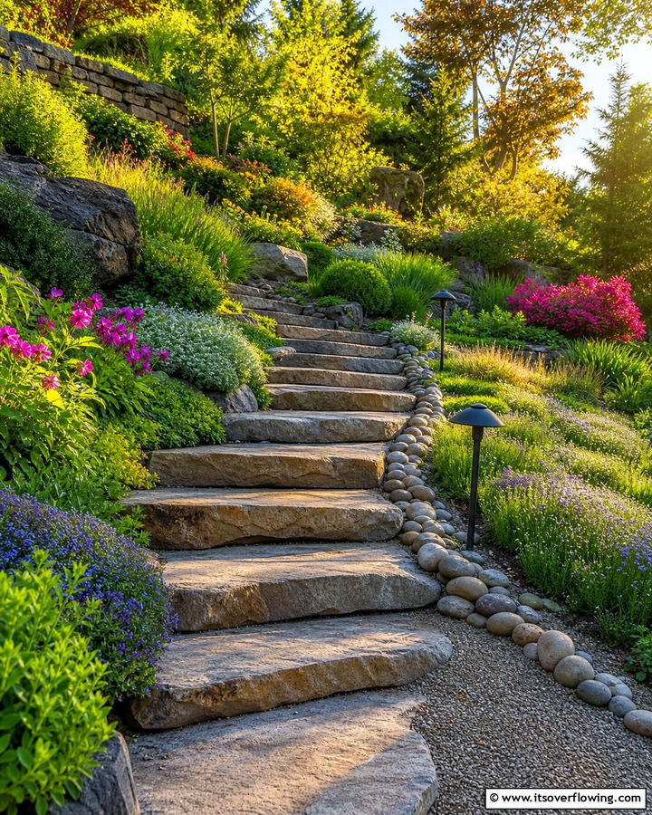 Pathways and Steps for Accessibility - 20 Hillside Terraced Garden Ideas for a Stunning Landscape