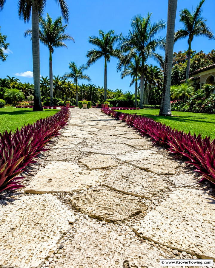 Pathways with Native Stones - 25 South Florida Landscaping Ideas for Tropical Vibes