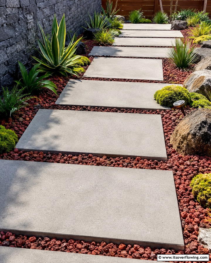 Patio Flooring Alternative - 25 Red Lava Rock Landscaping Ideas for a Unique Yard