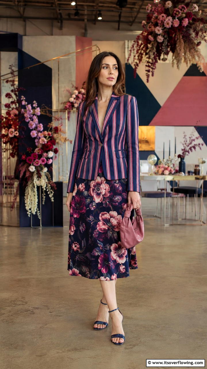 Pattern Play - 30 Guest Wedding Outfit Ideas- Stylish Attire Inspiration