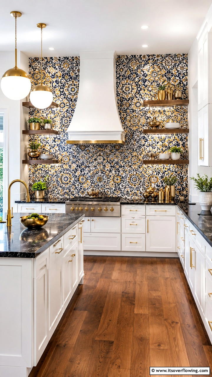 Patterned Backsplash Drama - 30 Eclectic Kitchen Ideas for Bold Design Lovers