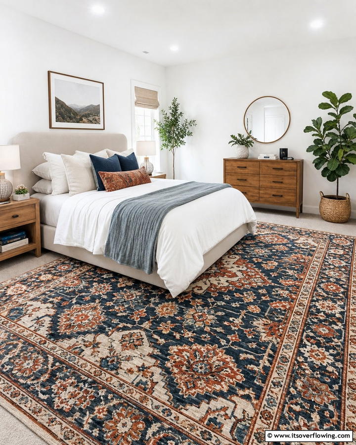 Patterned Carpets for Added Personality - 25 Stylish Bedroom Carpet Ideas for a Comfortable Retreat