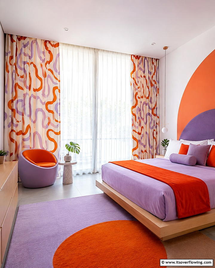 Patterned Curtains - 30 90s Bedroom Decor Ideas for Retro Rewind Style
