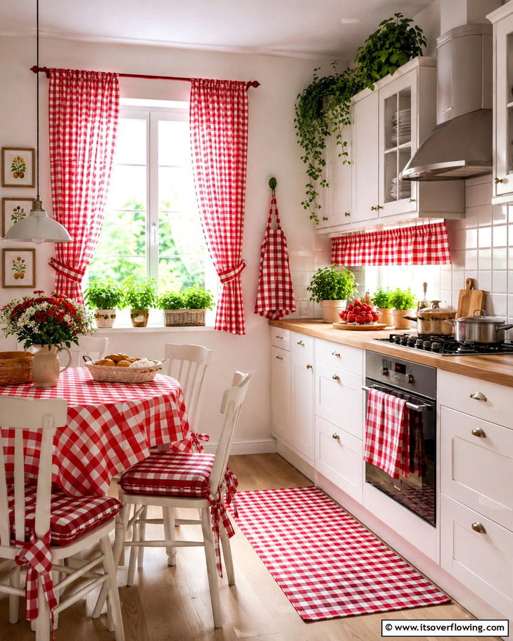 Patterned Curtains and Fabrics - 30 Vintage 1930s-1940s Kitchen Design Ideas & Inspiration