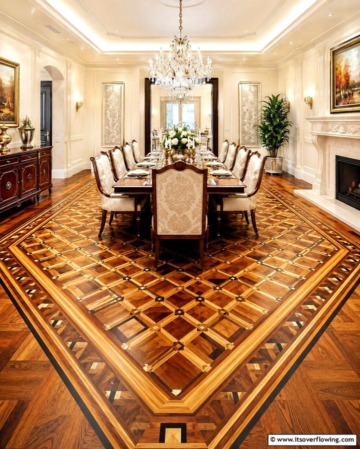 Patterned Inlay Wood Flooring - 30 Modern Wood Floor Design Ideas for Stylish Homes