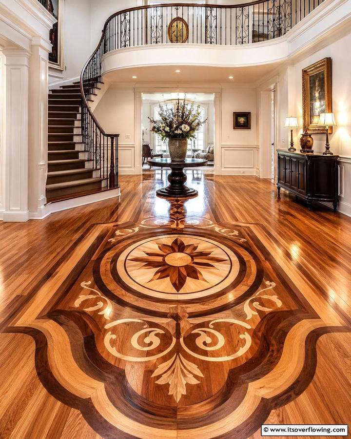 Patterned Inlays - 30 Modern Wood Floor Design Ideas for Stylish Homes