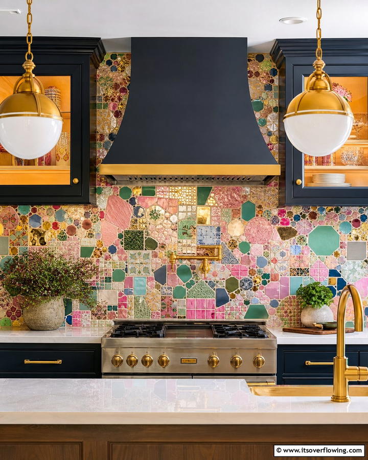 Patterned Mosaic Walls - 30 Kitchen Splashback Ideas for Chic and Practical Walls