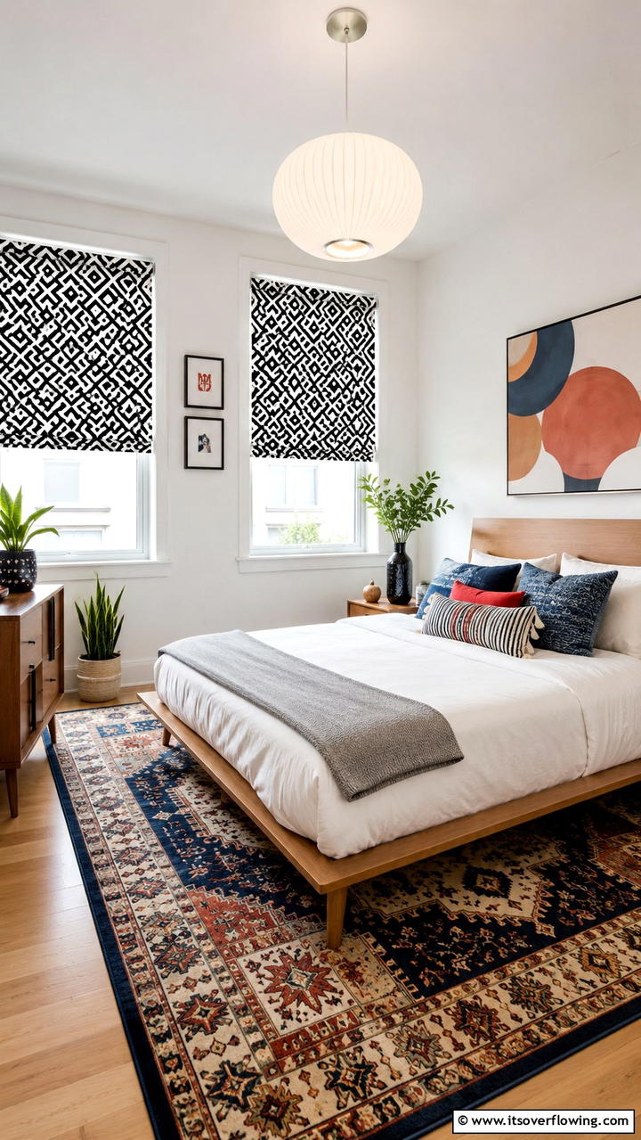 Patterned Roller Shades - 21 Stylish Window Treatment Ideas for Light and Privacy
