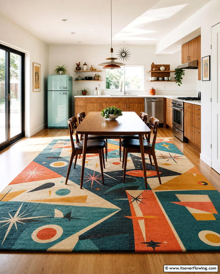 Patterned Rugs - 25 Retro Kitchen Ideas for a Vintage Vibe