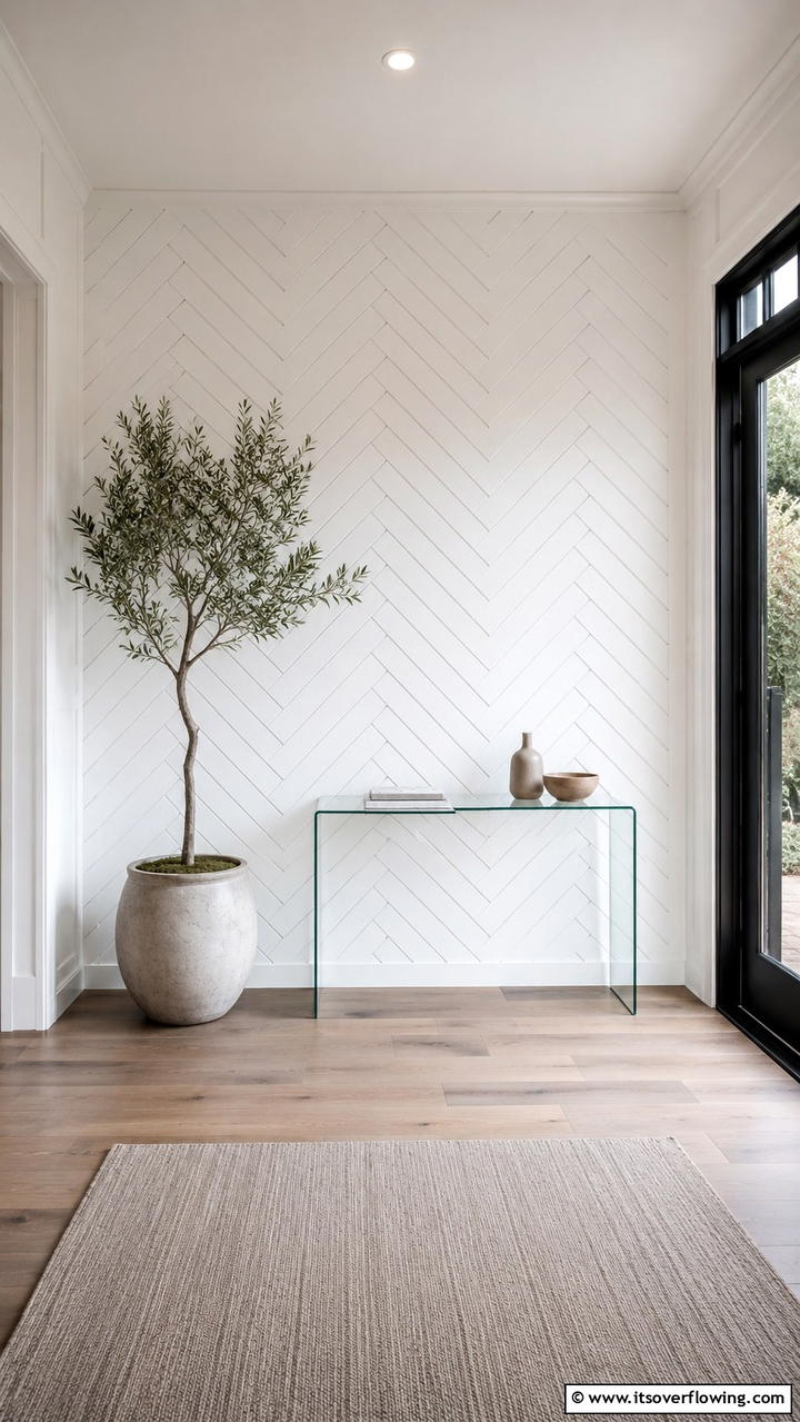 Patterned Shiplap Designs - 25 Shiplap Wall Entryway Ideas for a Welcoming First Impression