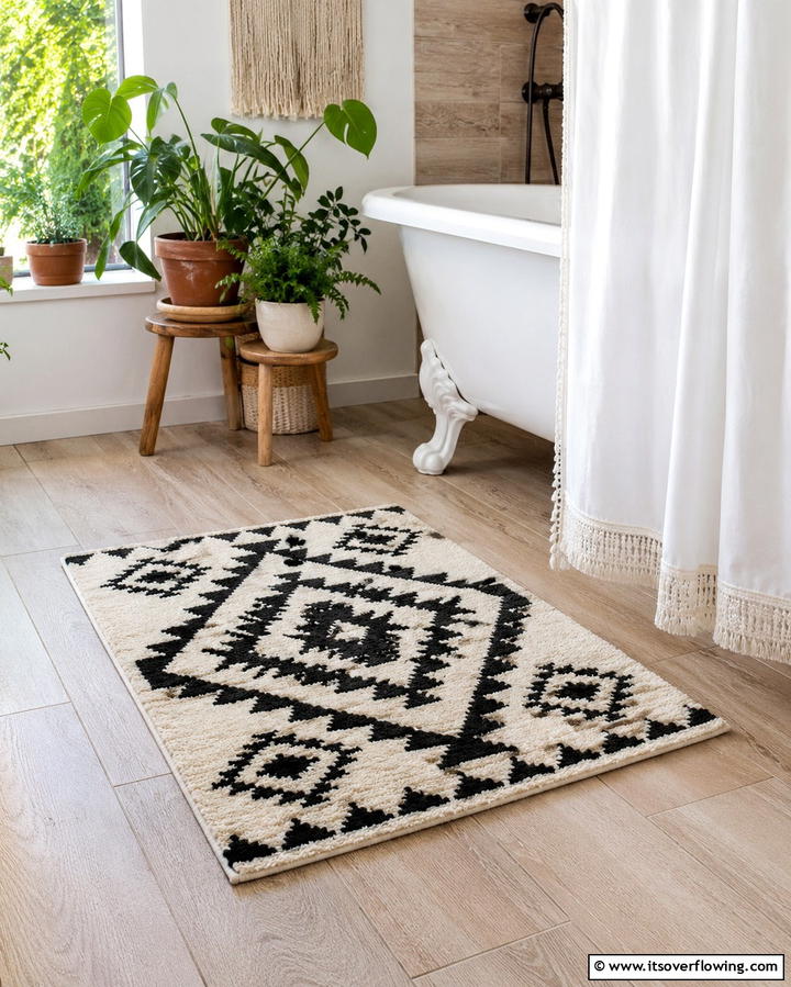 Patterned Shower Mats - 25 Teen Bathroom Ideas for a Stylish and Functional Space