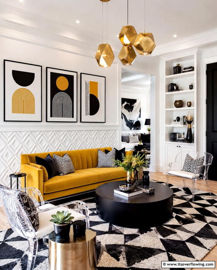 Patterned Wainscoting - 30 Elegant Living Room Wainscoting Ideas for Modern Homes