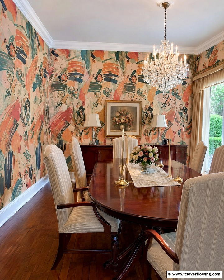 Patterned Wallpaper - 30 1990s Interior Design Ideas for Throwback Charm