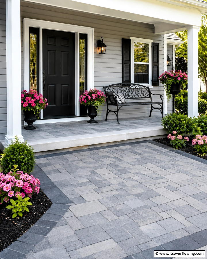 Paver Flooring - 25 Porch Flooring Options for Stylish Outdoor Spaces