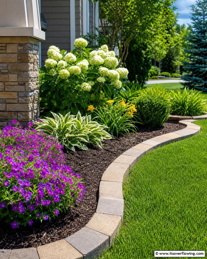 Paver Stone Edging - 20 Recycled Garden Edging Ideas for an Eco-Friendly Yard