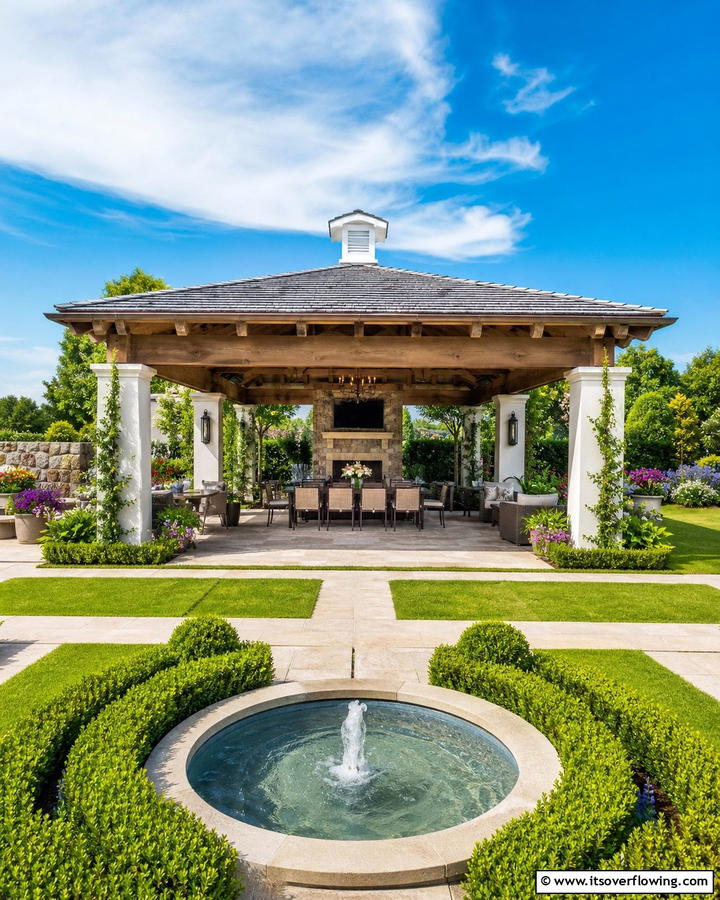 Pavilions - 20 Garden Shade Ideas to Create a Cool and Comfortable Outdoor Space