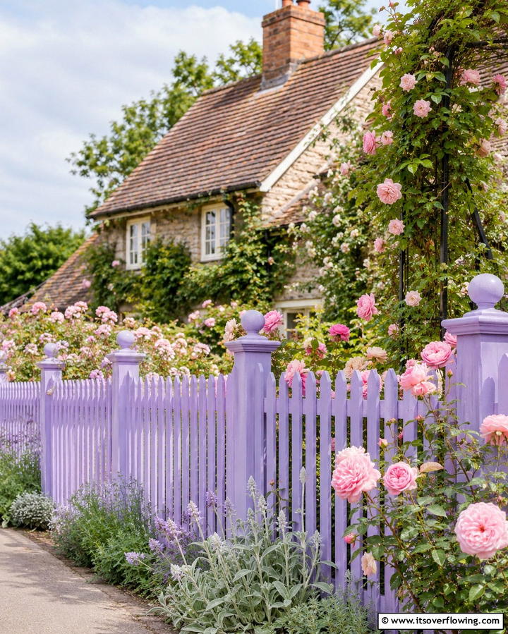 Peaceful Lavender - 30 Best Fence Paint Colors for Outdoor Style