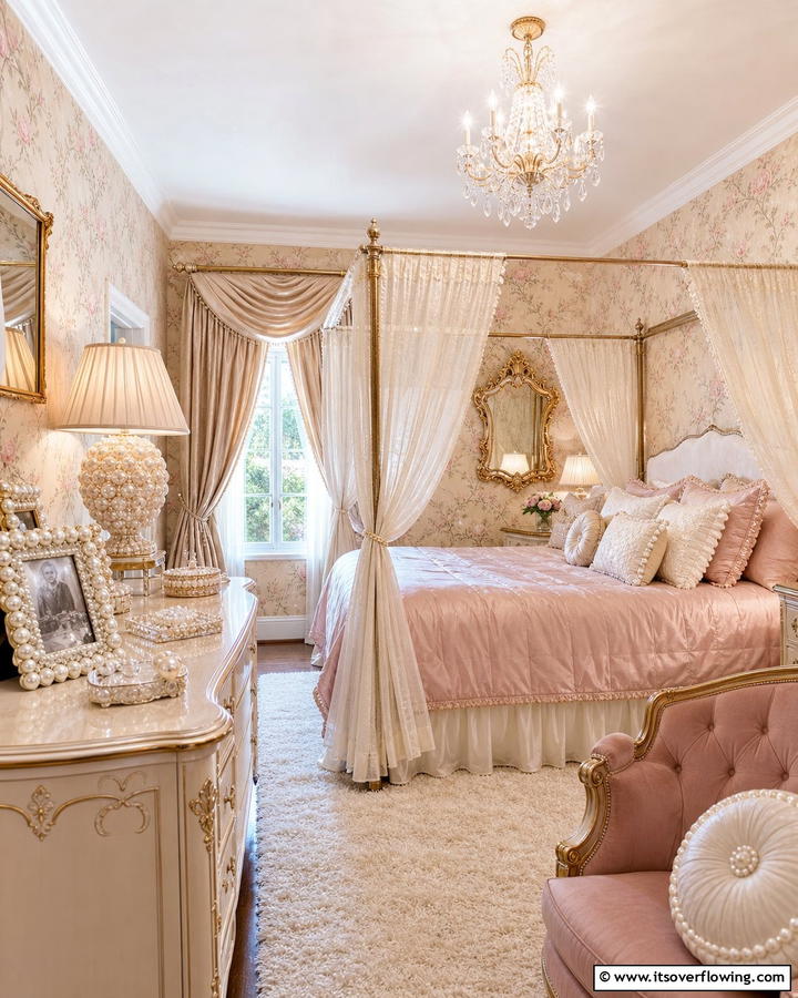 Pearl Inspired Decor - 20 Blair Waldorf Bedroom Ideas- Chic & Elegant Styles