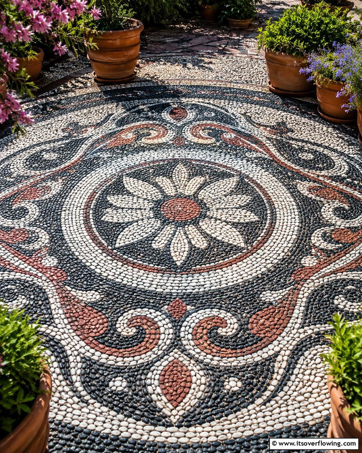 Pebble Mosaic Designs - 25 Rock Landscaping Ideas to Transform Your Outdoor Space