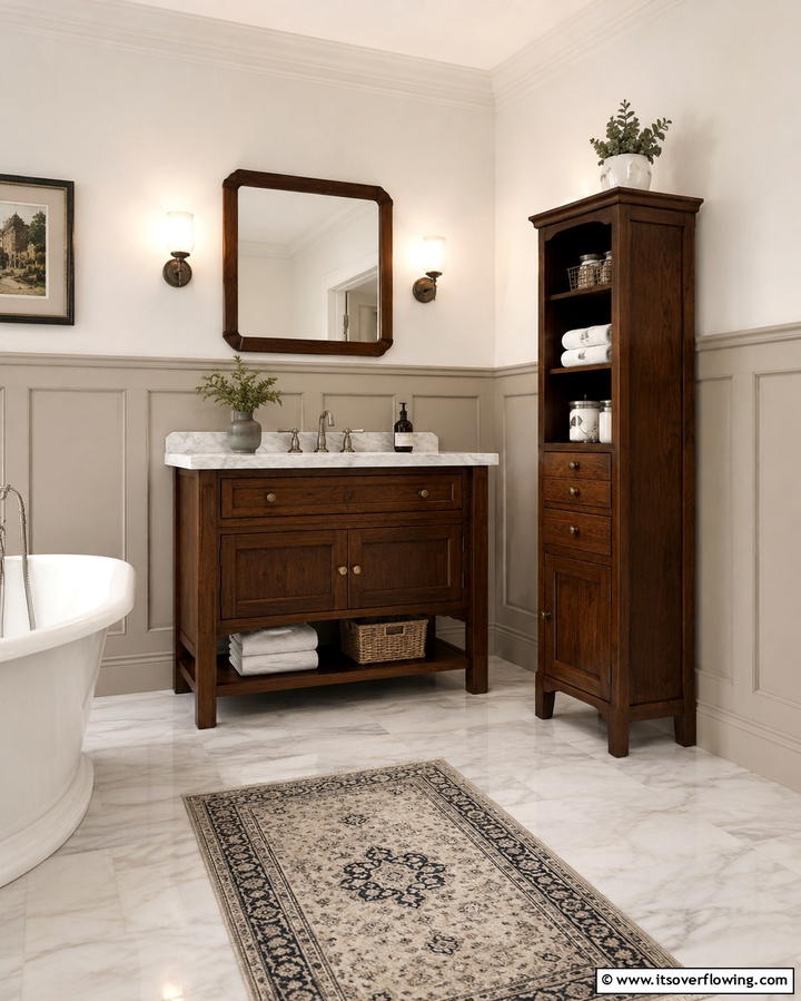 Pedestal Sinks for Authentic Elegance - 25 Traditional Bathroom Ideas for Timeless Elegance