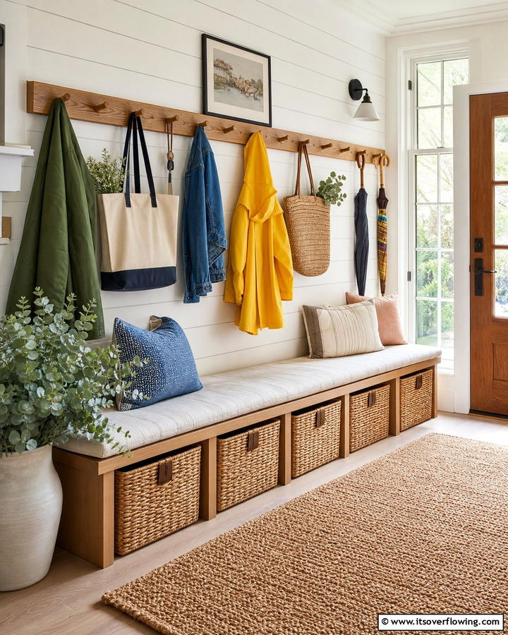 Peg Rails for Hanging Accessories - 25 Boot Room Ideas for Organized Entryways
