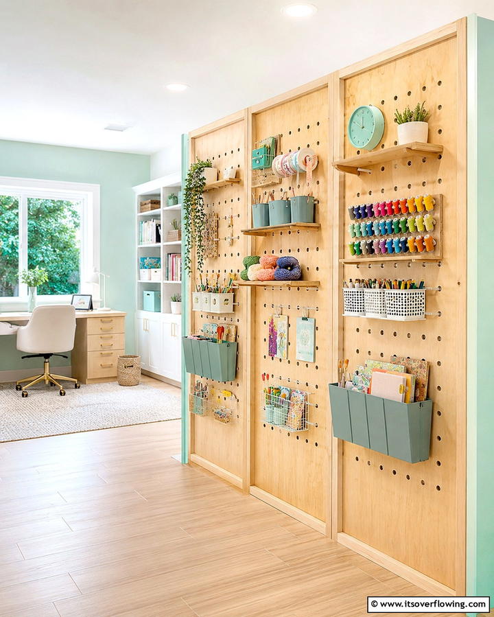 Pegboard Dividers for Creative Organization - 25 Room Divider Ideas to Maximize Your Living Space