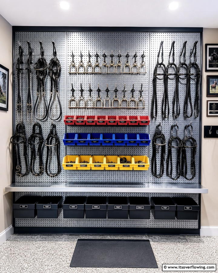Pegboard Storage System - 30 Functional Tack Room Organization Solutions