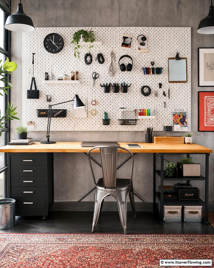 Pegboard Systems for Tools - 21 Desk Organization Ideas for Clutter-Free Workspaces