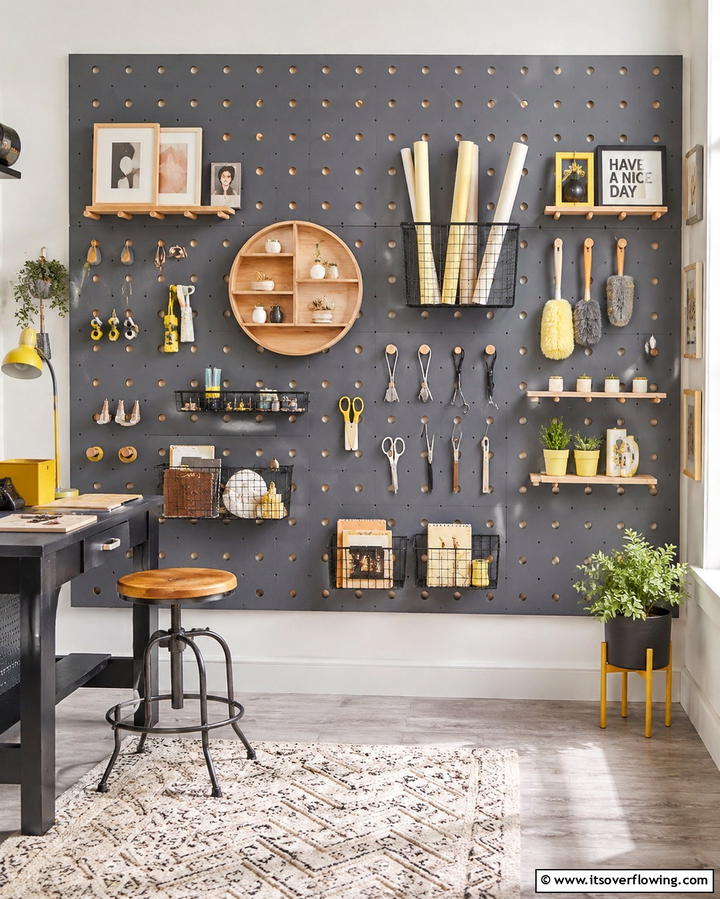 Pegboards for Versatile Organization - 25 Small Utility Room Ideas for Efficient Homes