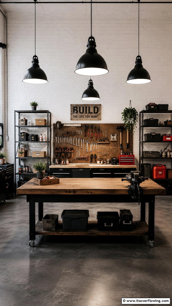 Pendant Garage Lights - 30 Garage Lighting Ideas for Bright, Functional Spaces