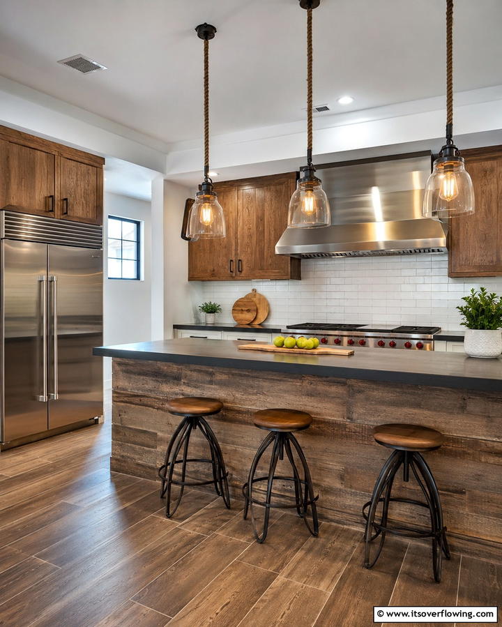 Pendant Lighting for Focused Illumination - 25 Industrial Kitchen Ideas for a Modern Look