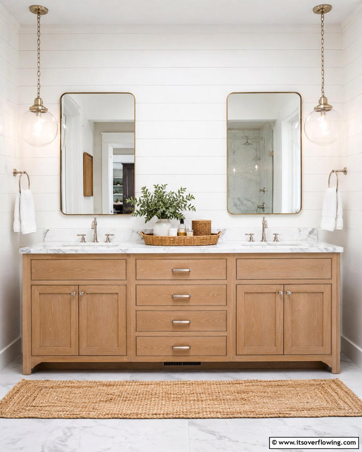 Pendant Lights for Vertical Interest - 25 Bathroom Lighting Ideas to Brighten Your Space