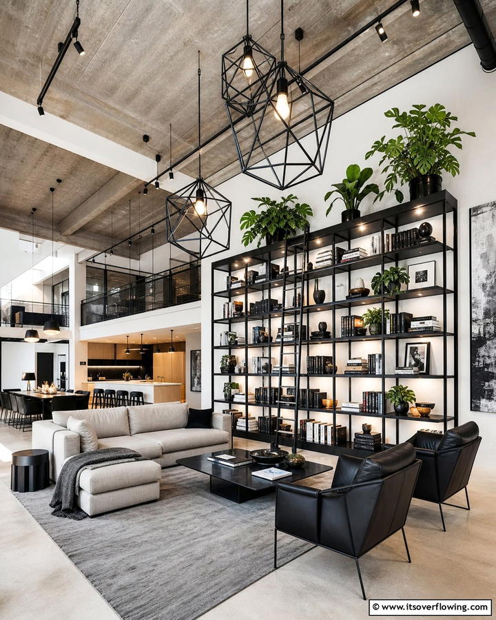 Pendant Lights for a Bold Statement - 20 Bookshelf Lighting Ideas- Illuminate Your Collection