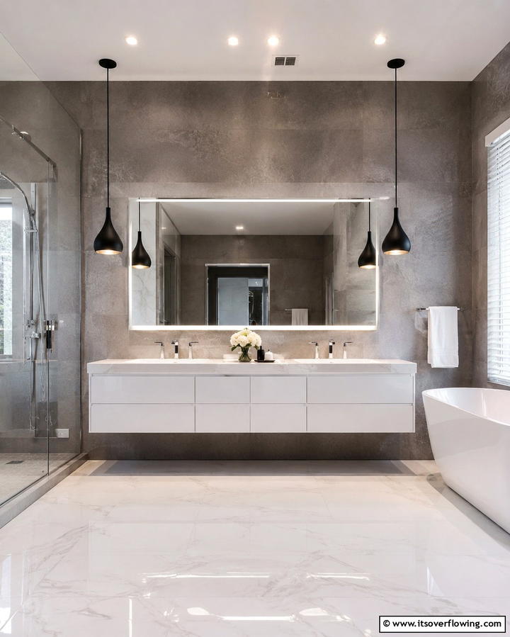 Pendant Lights for a Modern Look - 25 Bathroom Lighting Ideas to Brighten Your Space