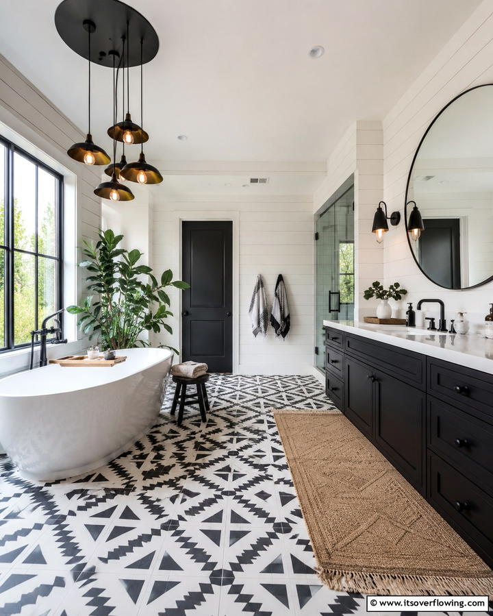 Pendant Lights for a Stylish Statement - 25 Bathroom Ceiling Lighting Ideas to Brighten Your Space